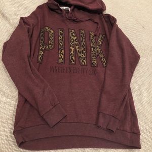 😍 Maroon Tunic hoodie VS PINK Sz MED